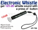 image of Personal Protection,Self Defense - SINGLE TONE METAL ELECTRONIC WHISTLE ( BLACK )