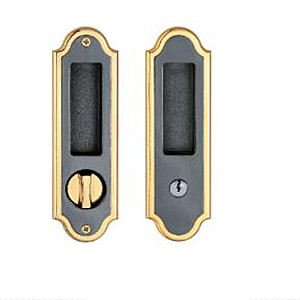 black and gold sliding door lock
