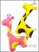 Plush Giraffe Squeaky Dog Toy - Result of Transform Toy