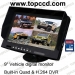 image of Car Video - 9-inch heavy vehicle digital Quad monitor with DVR