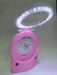 rechargeable lamp with clock