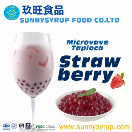 Frozen Microwave Strawberry Flavor Tapioca Pearl