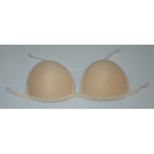Bra cup with straps