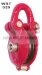 Red (HDG) snatch block with swivel eye