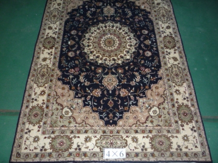 silk on wool handknotted sik carpet