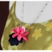 image of Hanging Ornaments - Fabric Flower Necklace