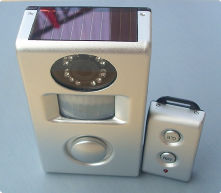 Solar Motion Video Camera Alarm with Video Record