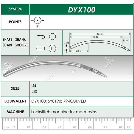 Curved Sewing Needles, DYX100 - Sewing Needles, Sewing Machine Needles,  Industrial Sewing Machine Needles, Sewing Needle, Taiwan, Product,  Manufacturer, Supplier, Exporter, www.sewingneedles.org