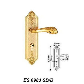 gold finish zinc alloy security lock for bedroom