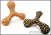 Plush Animal Print Squeaky Boomerang Dog Toy - Result of Hair Ribbon