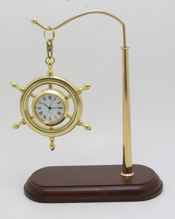 Hanging Mini Ship Wheel Clock Stand