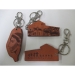 image of Leather Products - Engraved Leather Keychain