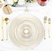 Embossed Rose Glass Gold Plates - Result of Gold Foil Dessert Plates